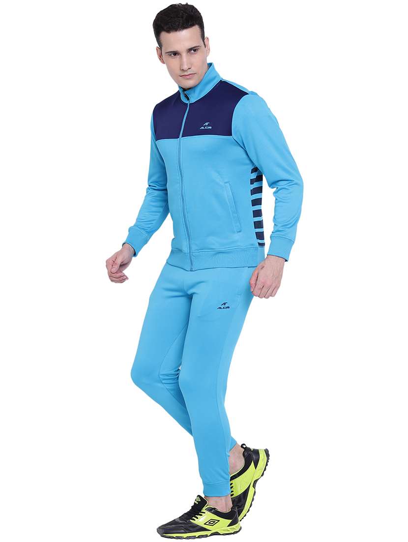 blue color block track suit - 17697882 -  Standard Image - 1