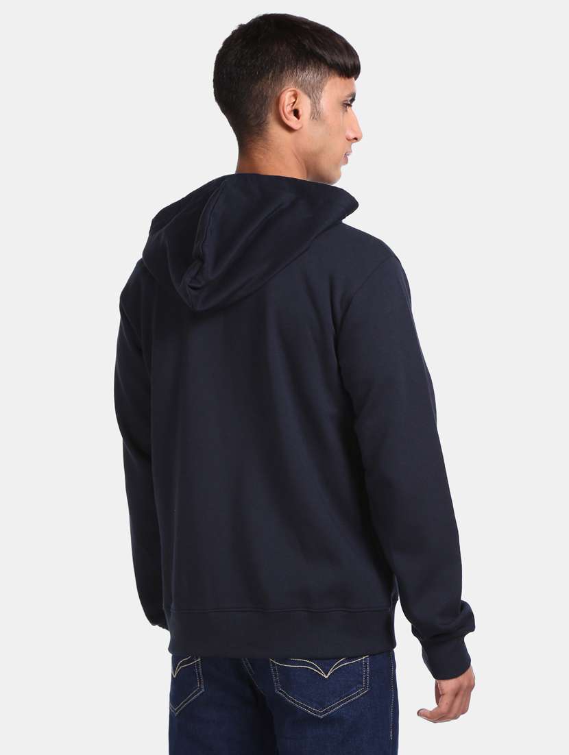 navy blue printed sweatshirt - 17708907 - Standard Image - 1