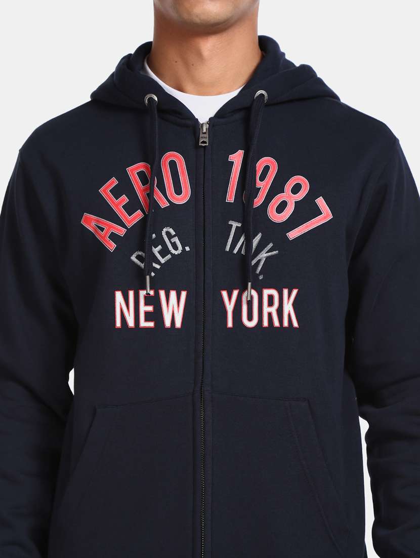navy blue printed sweatshirt - 17708907 - Standard Image - 4