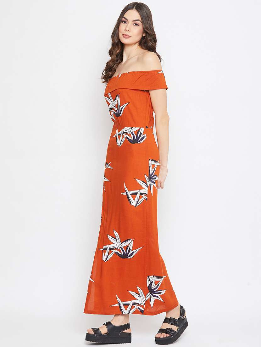 off shoulder solid maxi dress  - 17709293 -  Standard Image - 1