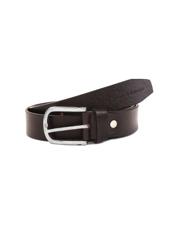 brown leather belt