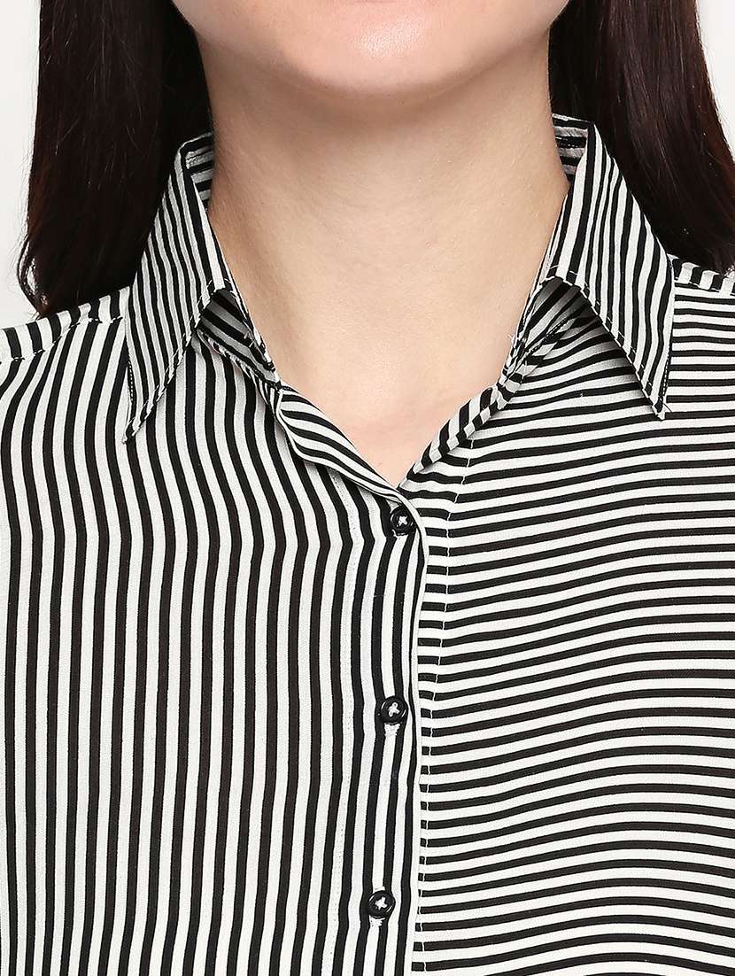 black striped regular shirt - 17709504 -  Standard Image - 4