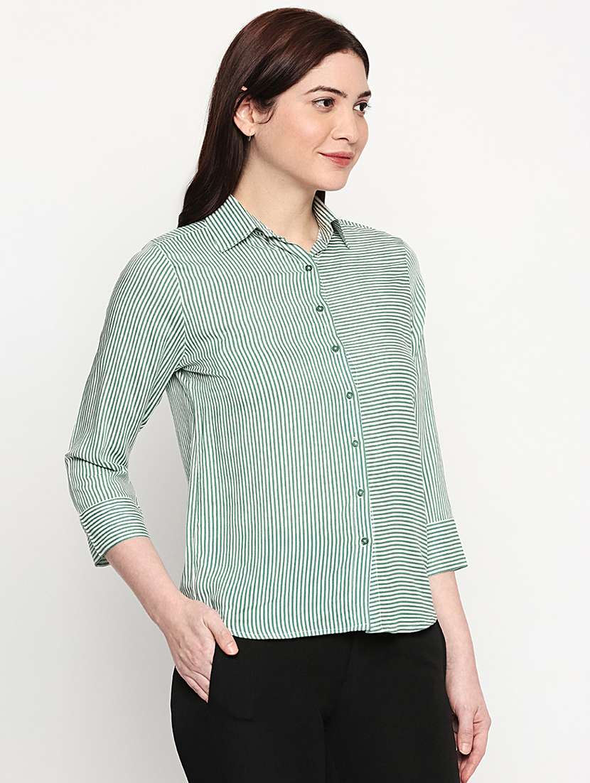 green striped regular shirt - 17709505 -  Standard Image - 1
