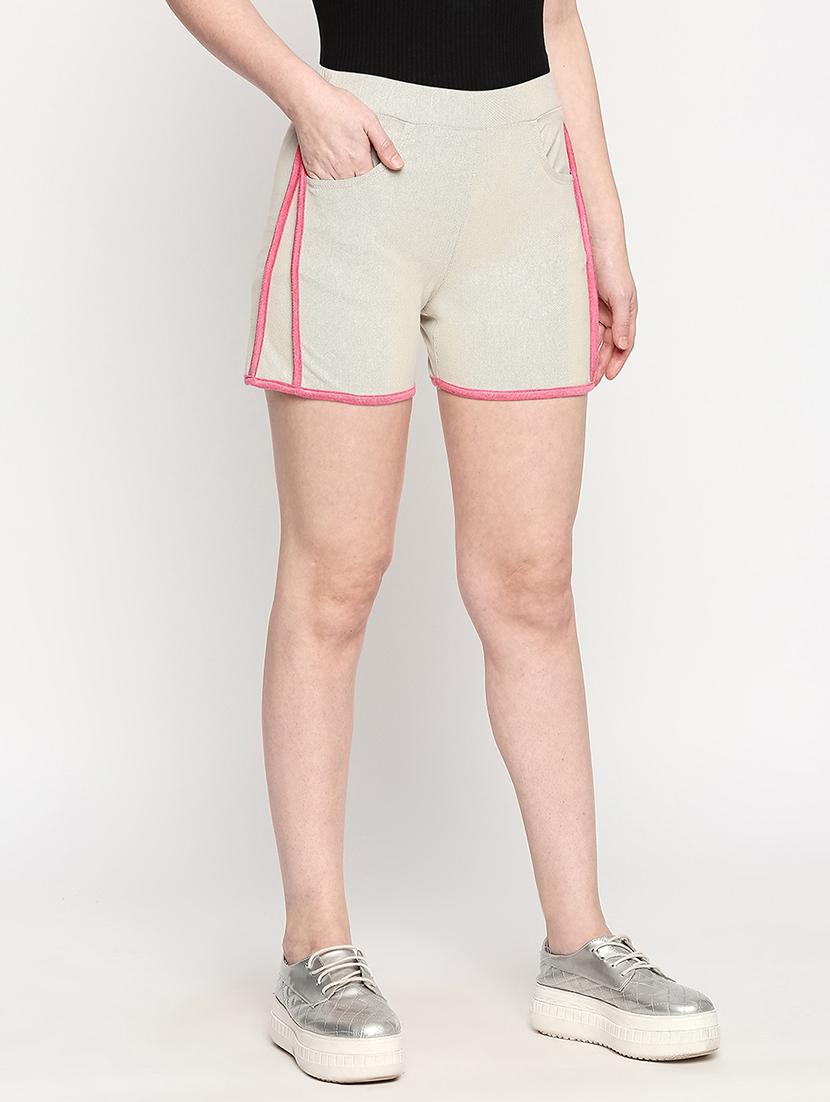 mid rise contrast piped short - 17709534 - Standard Image - 1