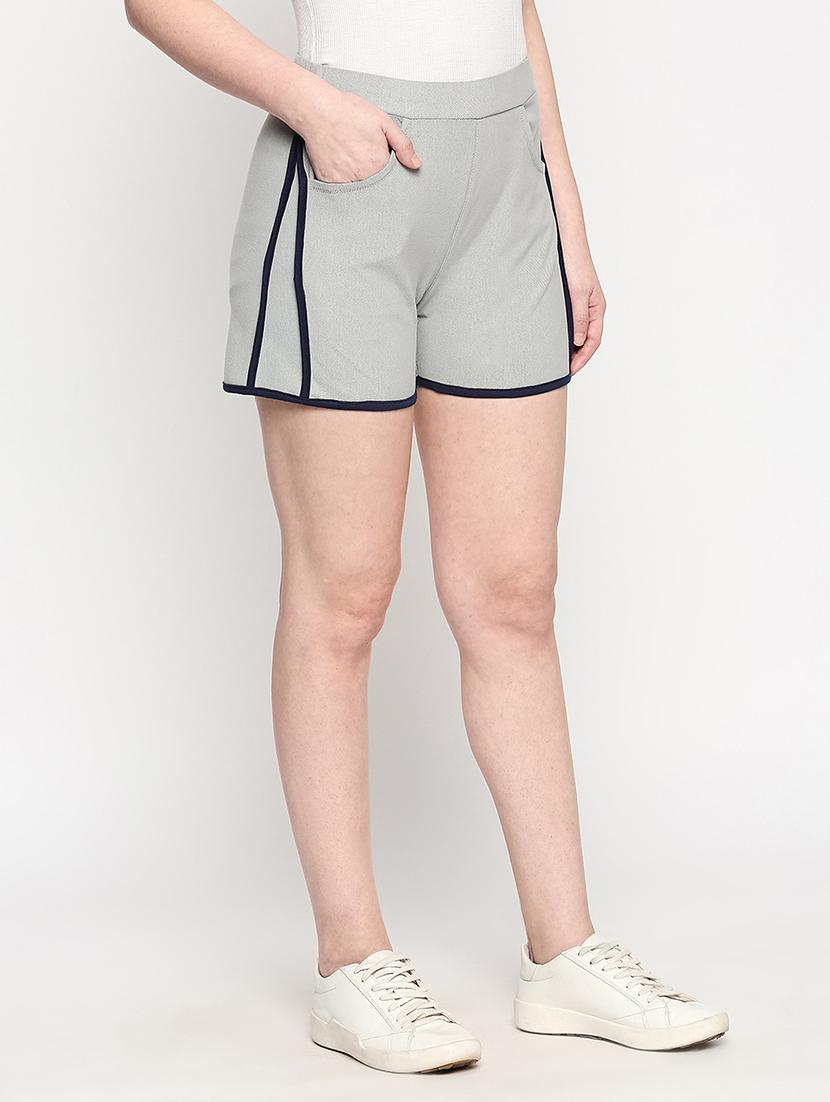 mid rise contrast piped short - 17709536 - Standard Image - 1