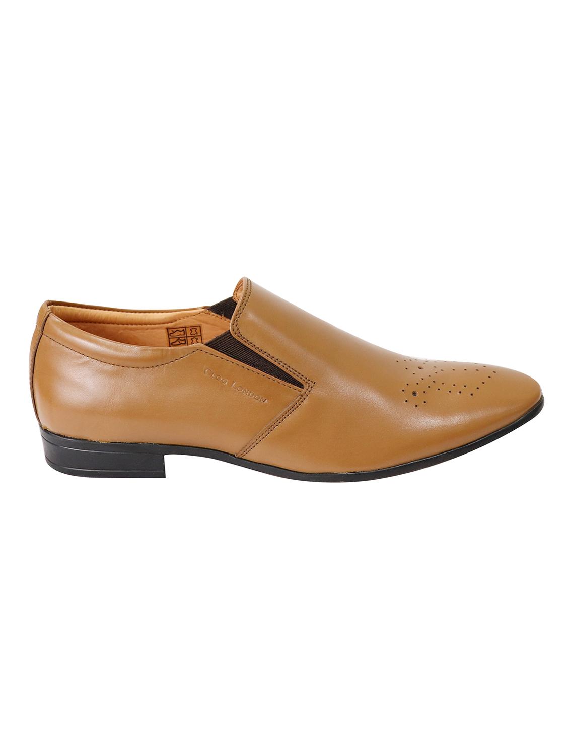 brown leather slip on brouges - 17709542 - Standard Image - 1
