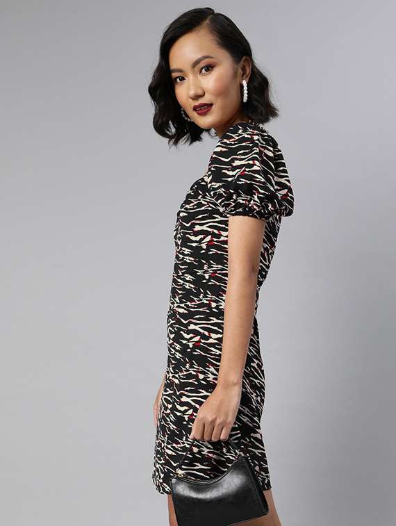 women's bodycon animal print dress