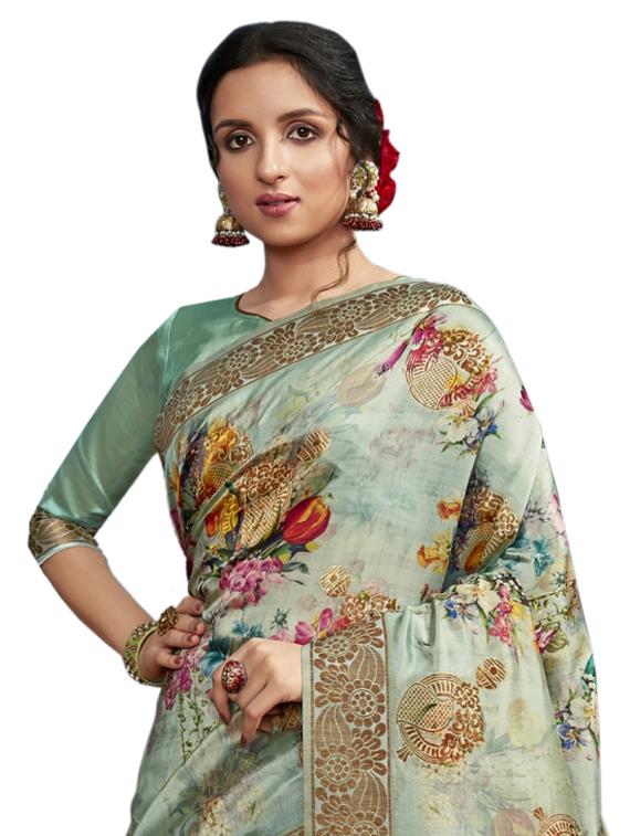 floral printed saree - 17714781 -  Standard Image - 1