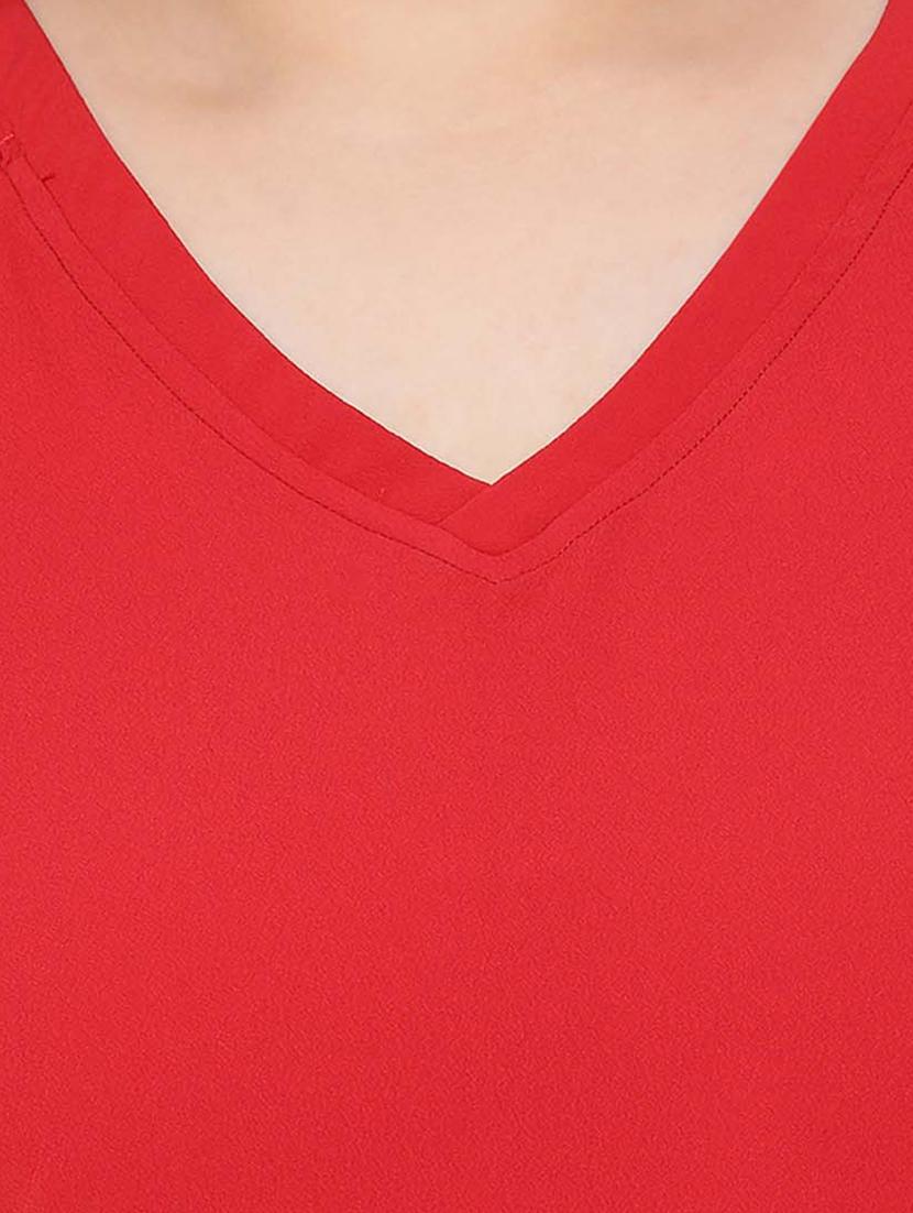 v-neck plus long top - 17715099 - Standard Image - 4