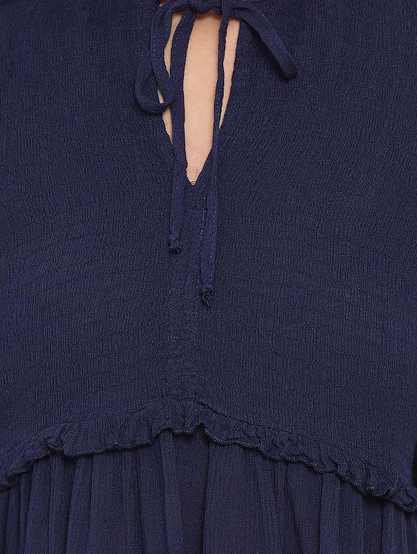 women's peplum tie-up neck top - 17715120 -  Standard Image - 4