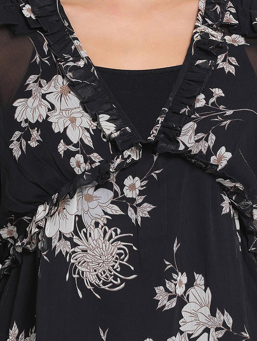 v-neck foral top - 17715178 - Standard Image - 4
