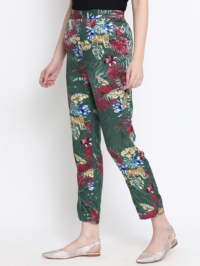high rise tropical flat front trouser - 17715230 - Standard Image - 1