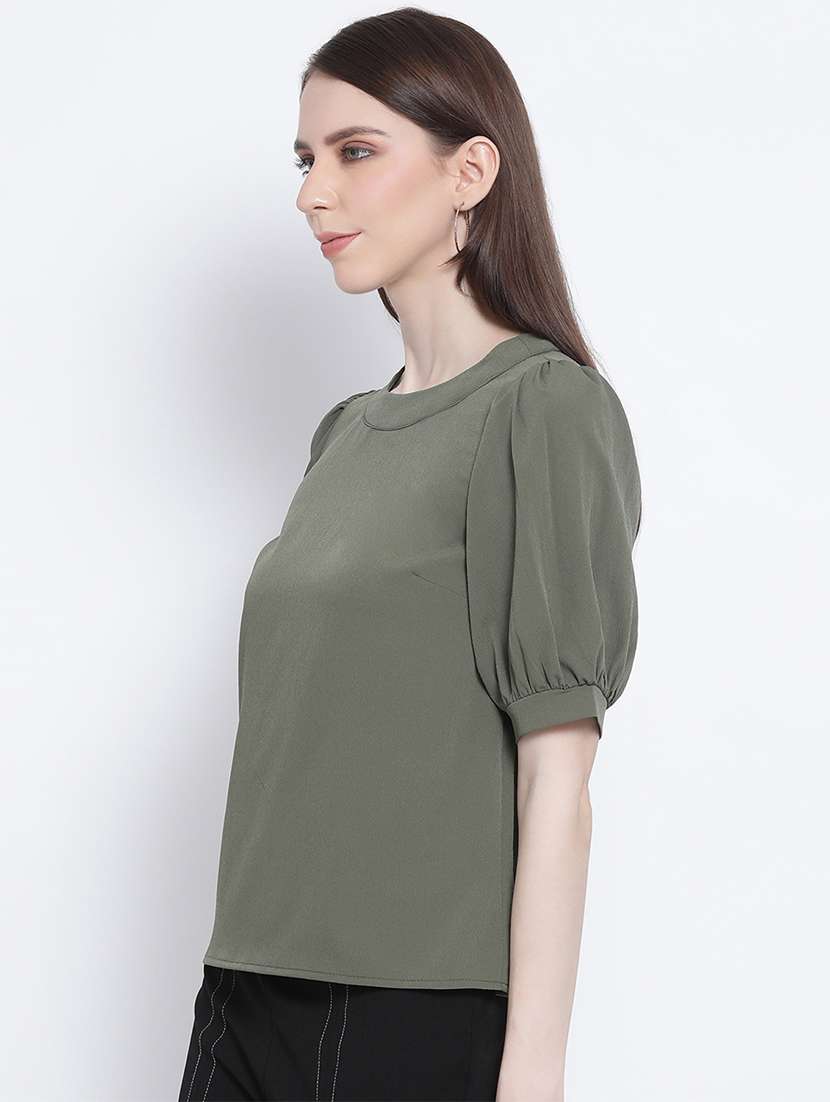 women's straight round neck top - 17715281 -  Standard Image - 1
