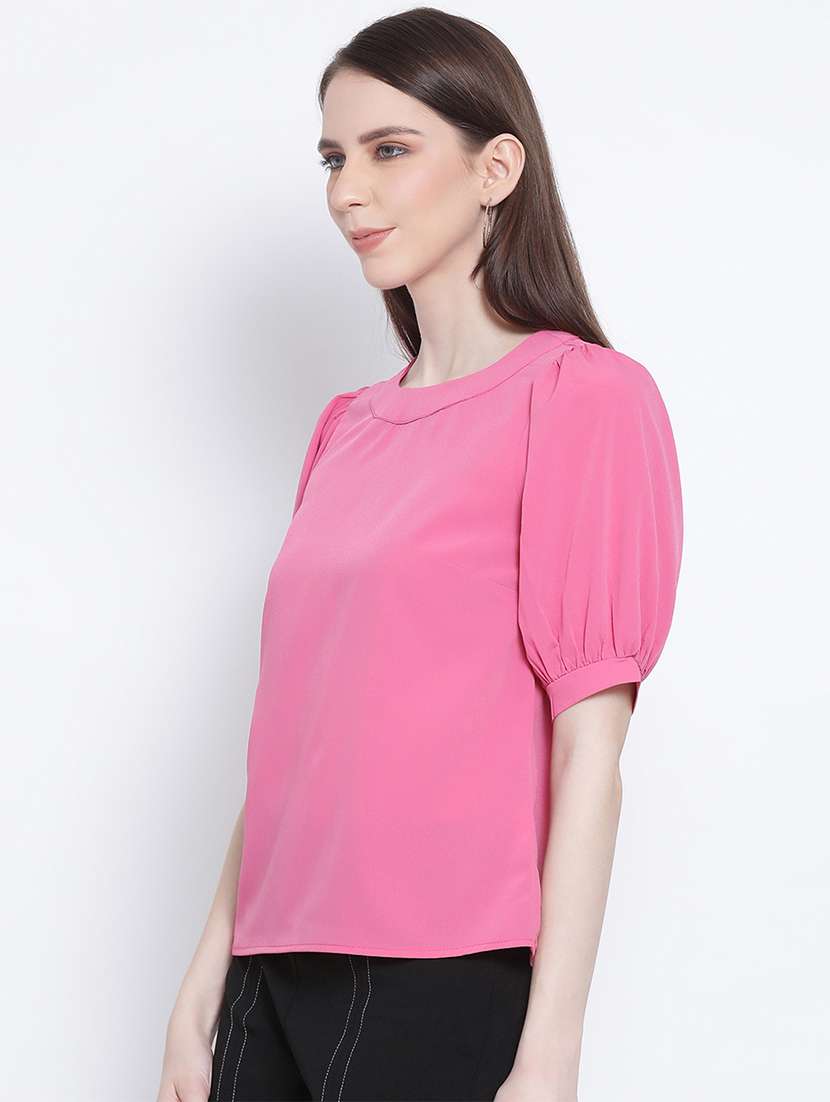 women's straight round neck top - 17715284 -  Standard Image - 1
