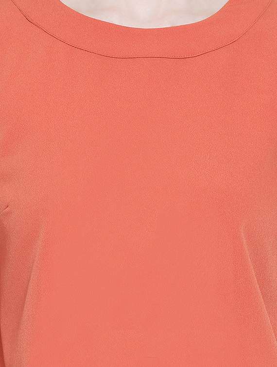 women's straight round neck top - 17715285 - Standard Image - 4