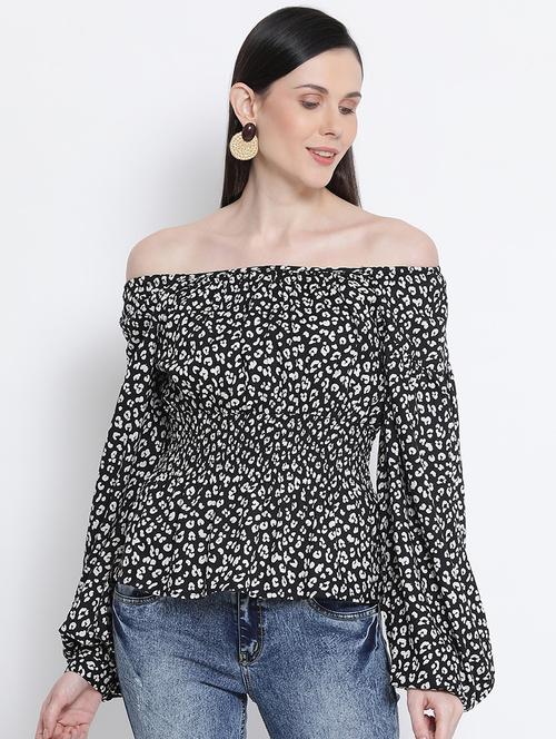 women's blouson off shoulder top - 17715294 - Standard Image - 0