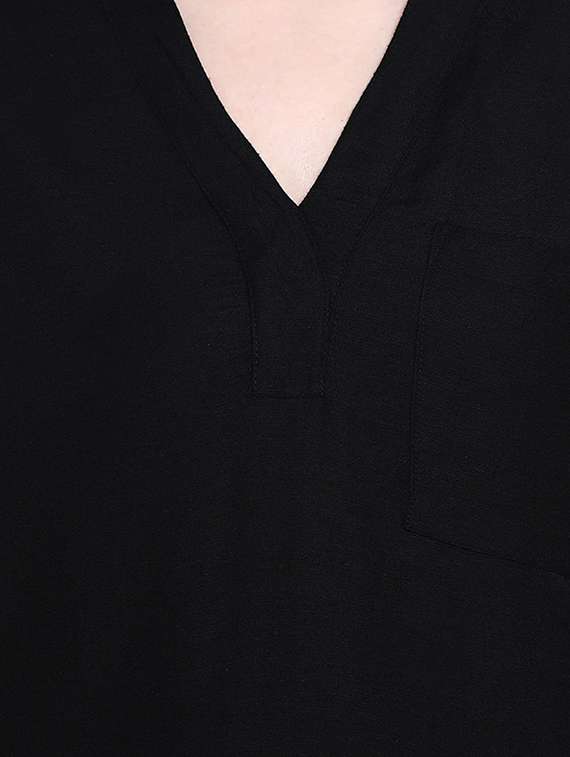 women's straight mandarin neck top - 17715320 -  Standard Image - 4