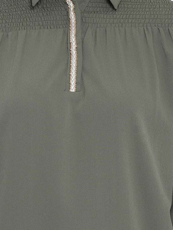 lace detail shirt tunic - 17715334 -  Standard Image - 4