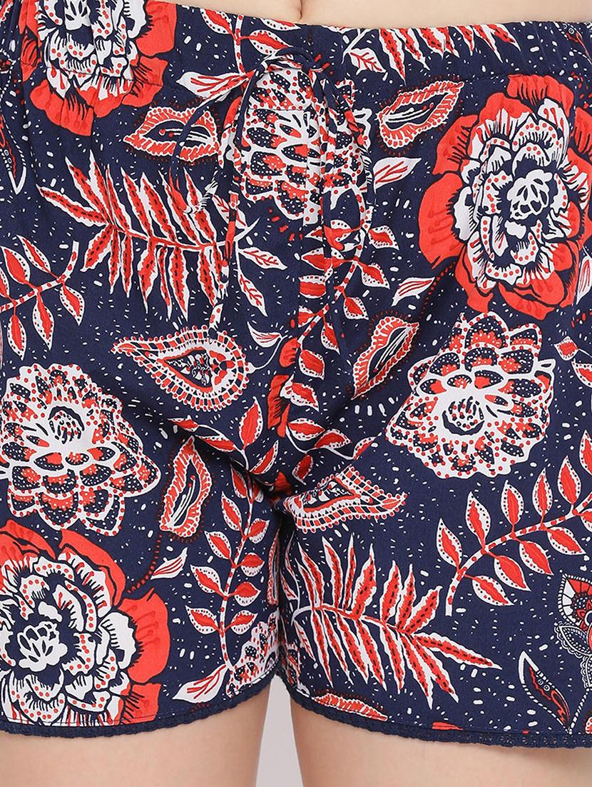 drawstring waist printed short - 17715376 - Standard Image - 4