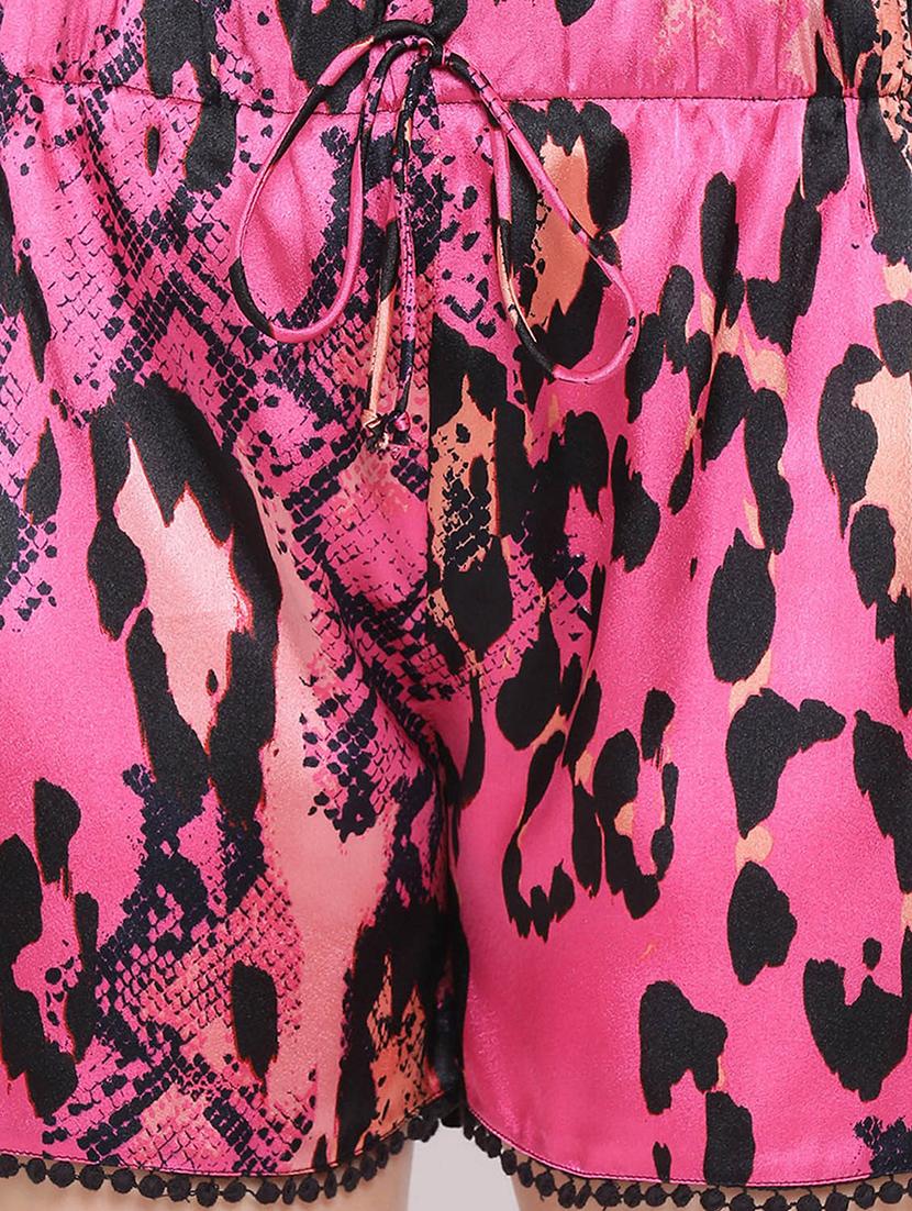 drawstring waist printed short - 17715380 - Standard Image - 4