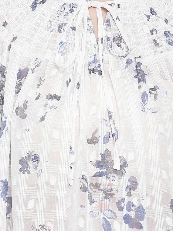 tie up neck floral top - 17715466 - Standard Image - 4