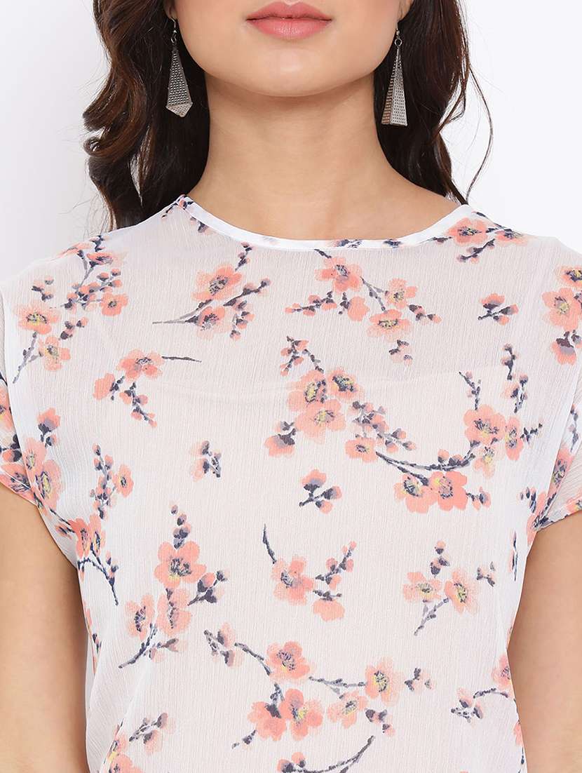 women's straight round neck top - 17715470 - Standard Image - 4