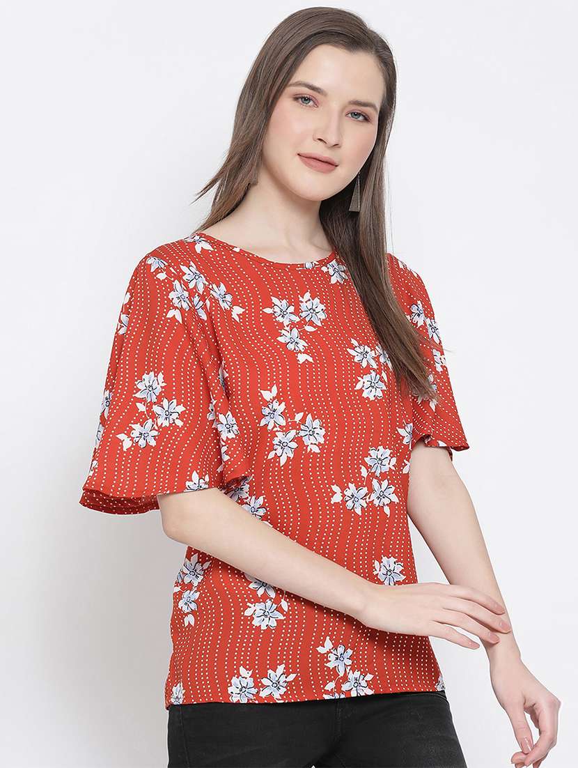 women's straight round neck top - 17715478 -  Standard Image - 1