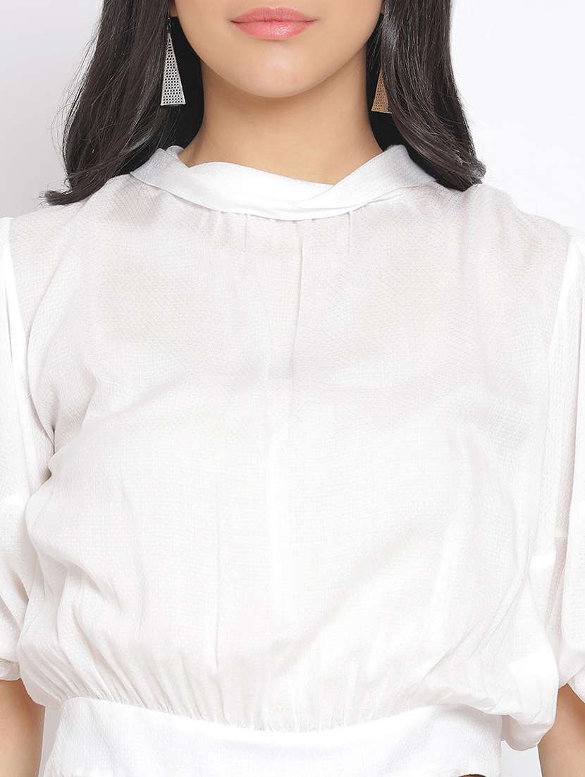 women's blouson crew neck top - 17715481 -  Standard Image - 4