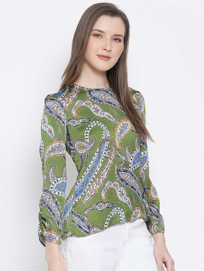 women's straight round neck top - 17715582 -  Standard Image - 1