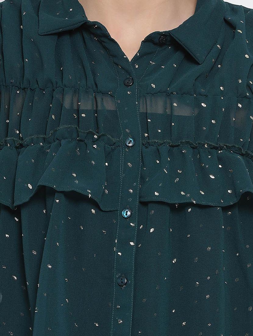 frill detail embellished shirt - 17715598 - Standard Image - 4