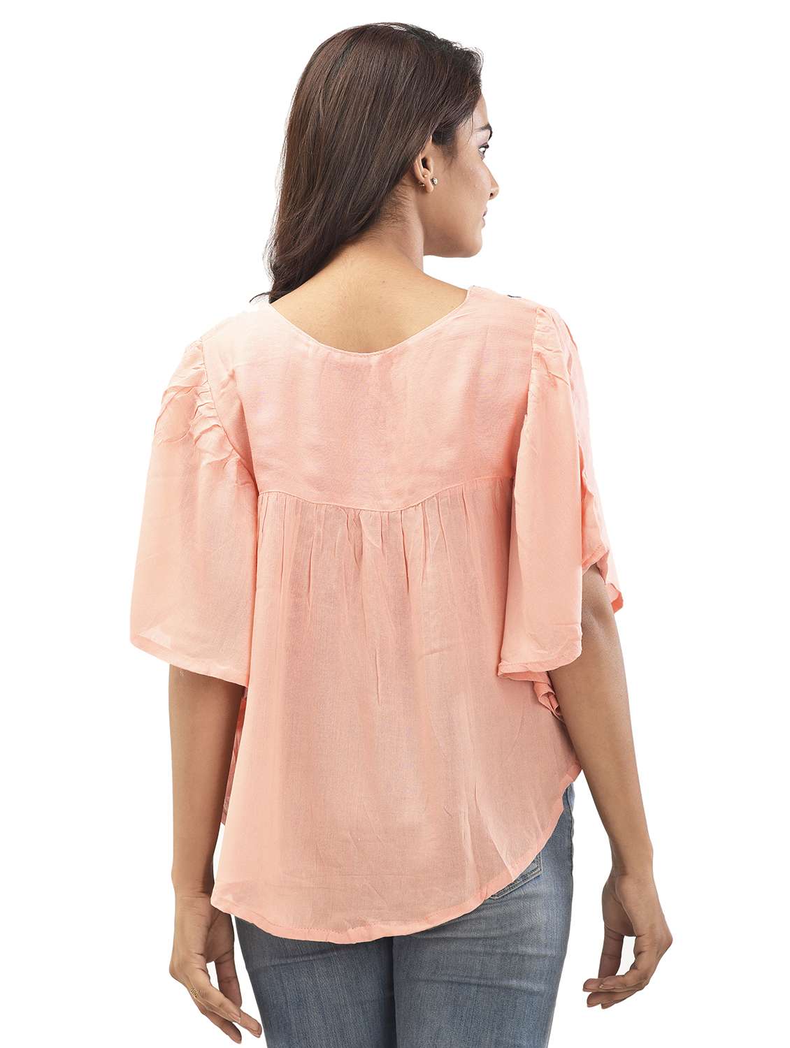 yoke embroidered poncho - 17715814 - Standard Image - 1