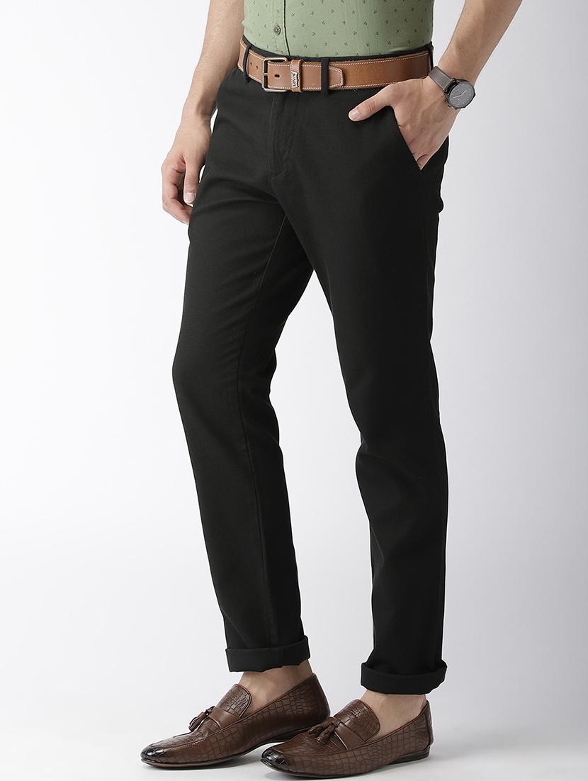 black solid chinos - 17716053 - Standard Image - 1