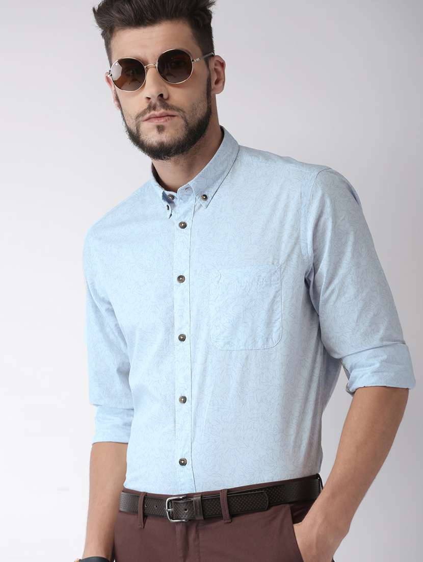 blue floral casual shirt - 17716189 -  Standard Image - 1