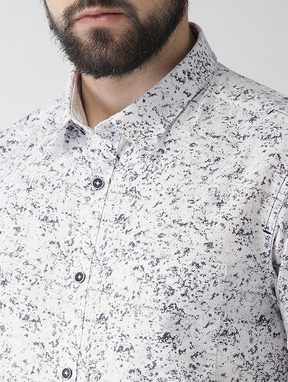 white printed casual shirt - 17716302 - Standard Image - 4