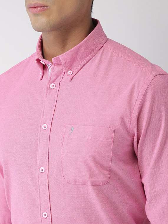 pink solid casual shirt - 17716346 -  Standard Image - 4