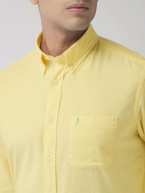 yellow solid casual shirt - 17716351 - Standard Image - 4