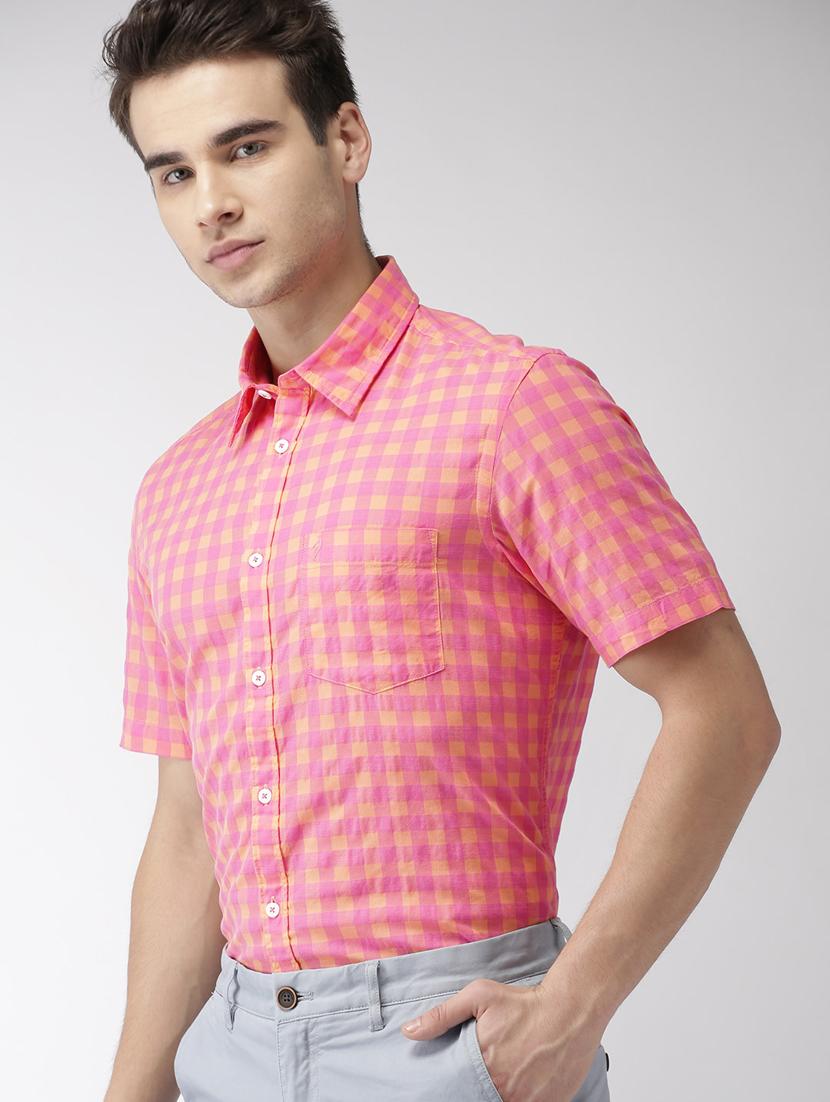 pink checkered casual shirt - 17716364 -  Standard Image - 1