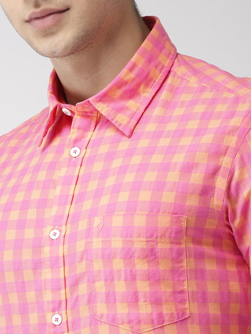 pink checkered casual shirt - 17716364 - Standard Image - 4