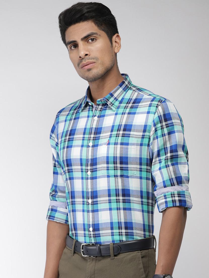 blue checkered casual shirt - 17716376 -  Standard Image - 1