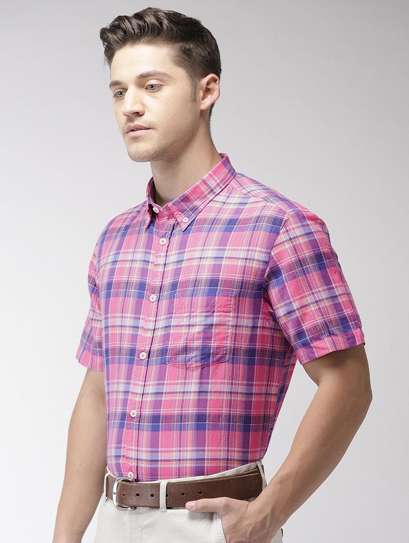 pink checkered casual shirt - 17716401 -  Standard Image - 1