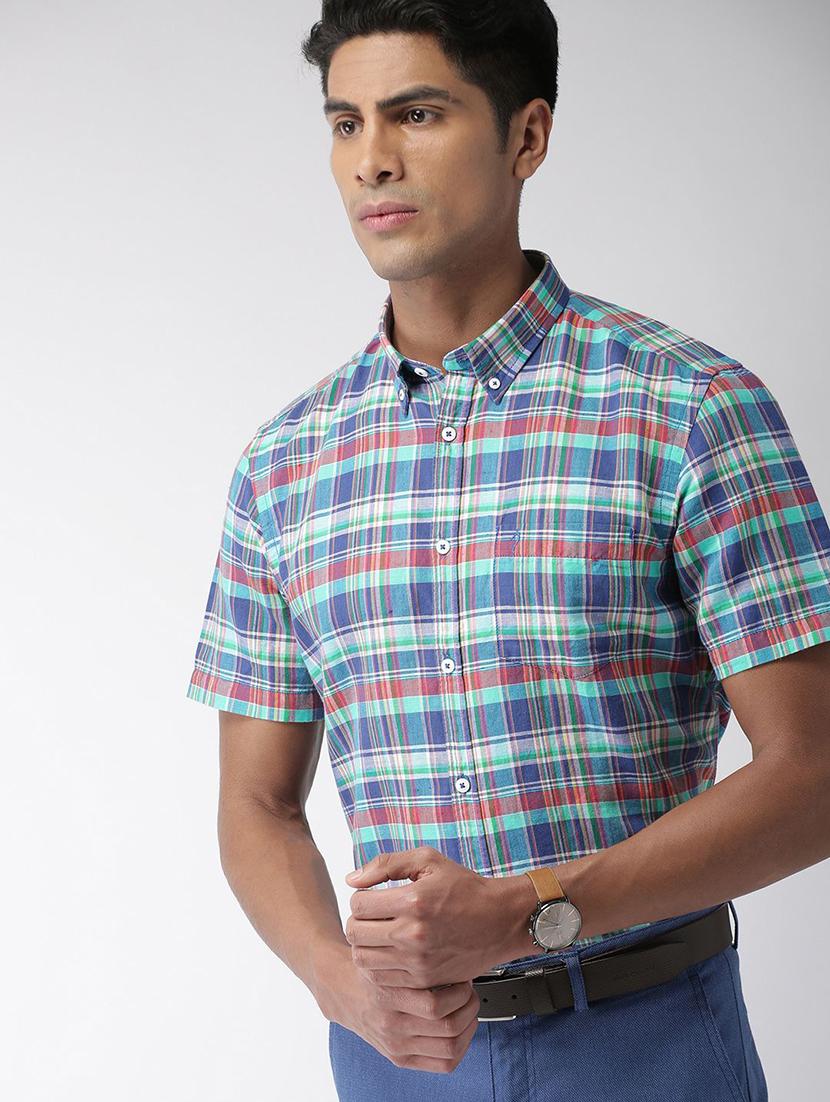 blue checkered casual shirt - 17716403 -  Standard Image - 1