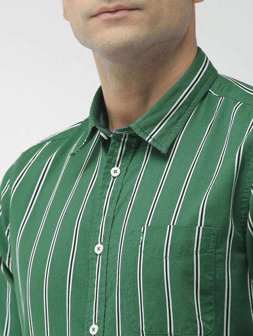 green striped casual shirt - 17716718 - Standard Image - 4