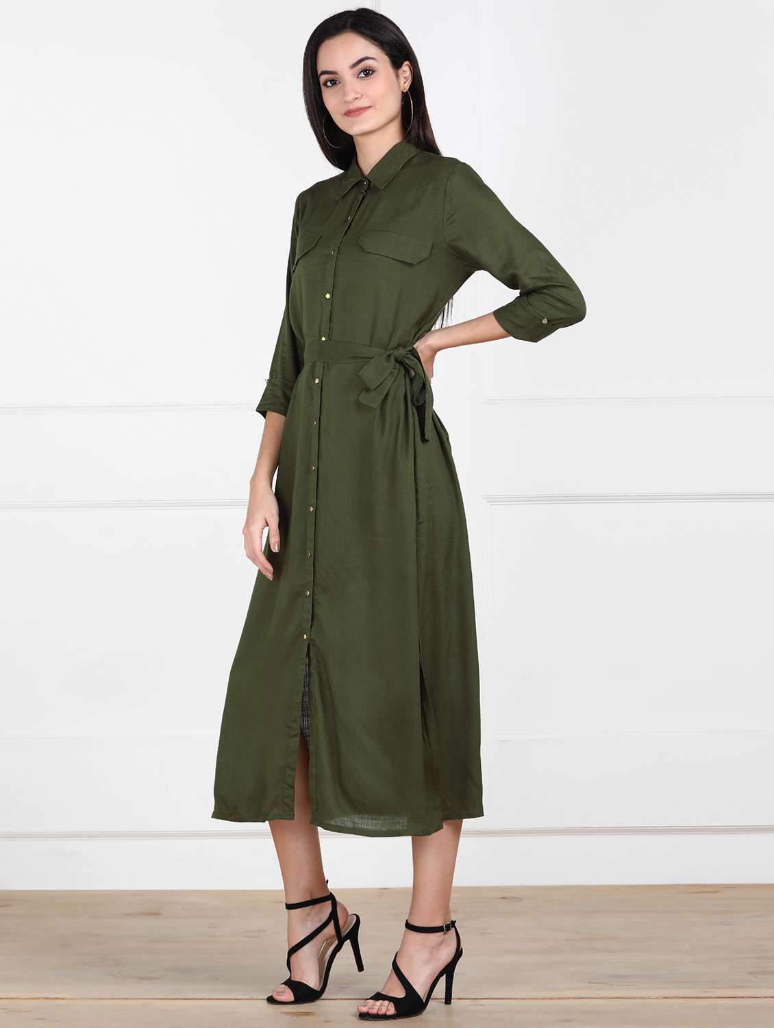 women's shirt solid dress - 17717603 -  Standard Image - 1
