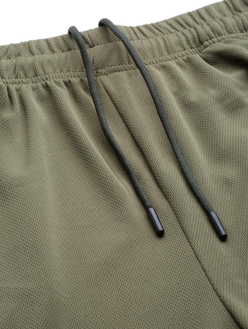 olive green solid shorts - 17718703 - Standard Image - 4