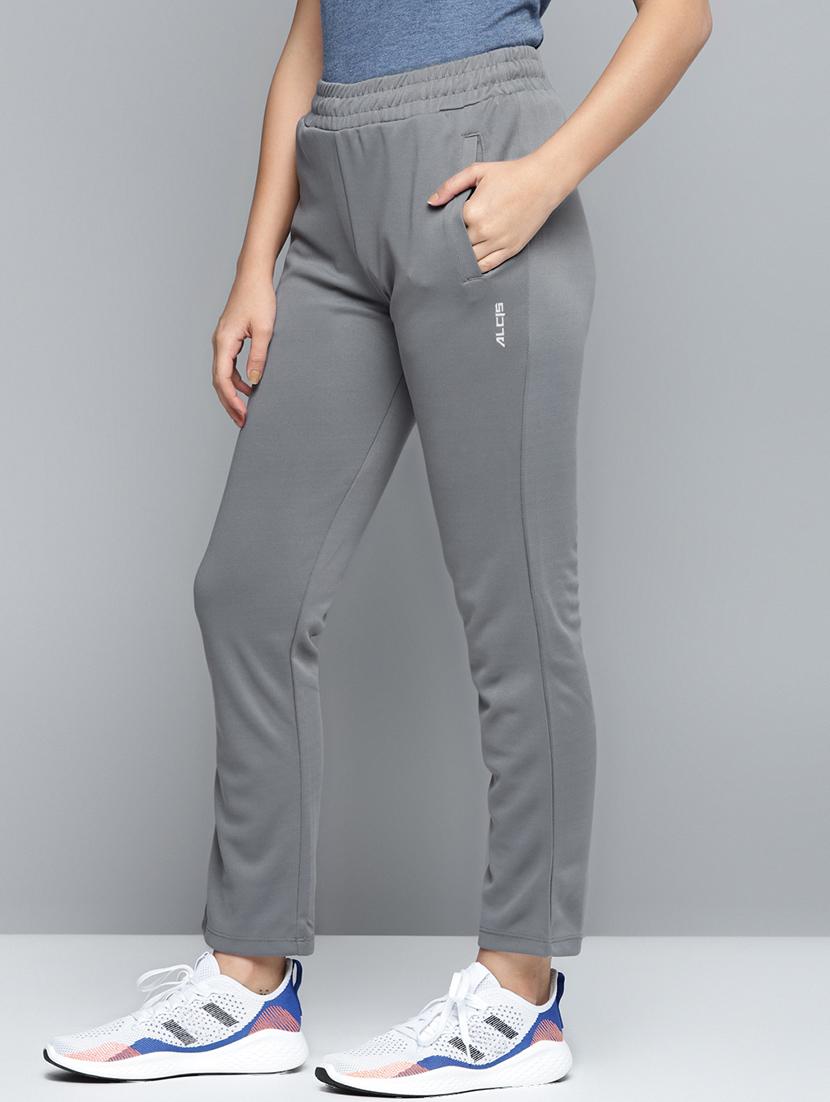high rise solid track pant - 17718722 - Standard Image - 1