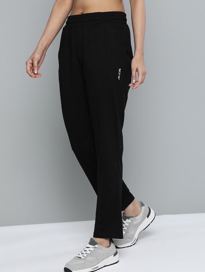 high rise solid track pant - 17718724 -  Standard Image - 1