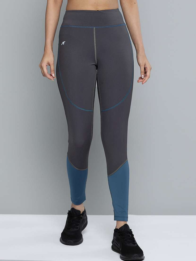 high rise solid track pant