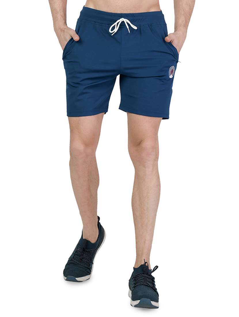 blue solid short