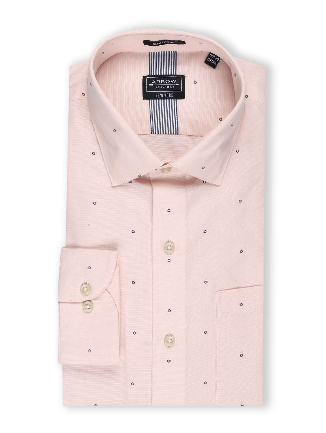pink self design formal shirt - 17727755 -  Standard Image - 4