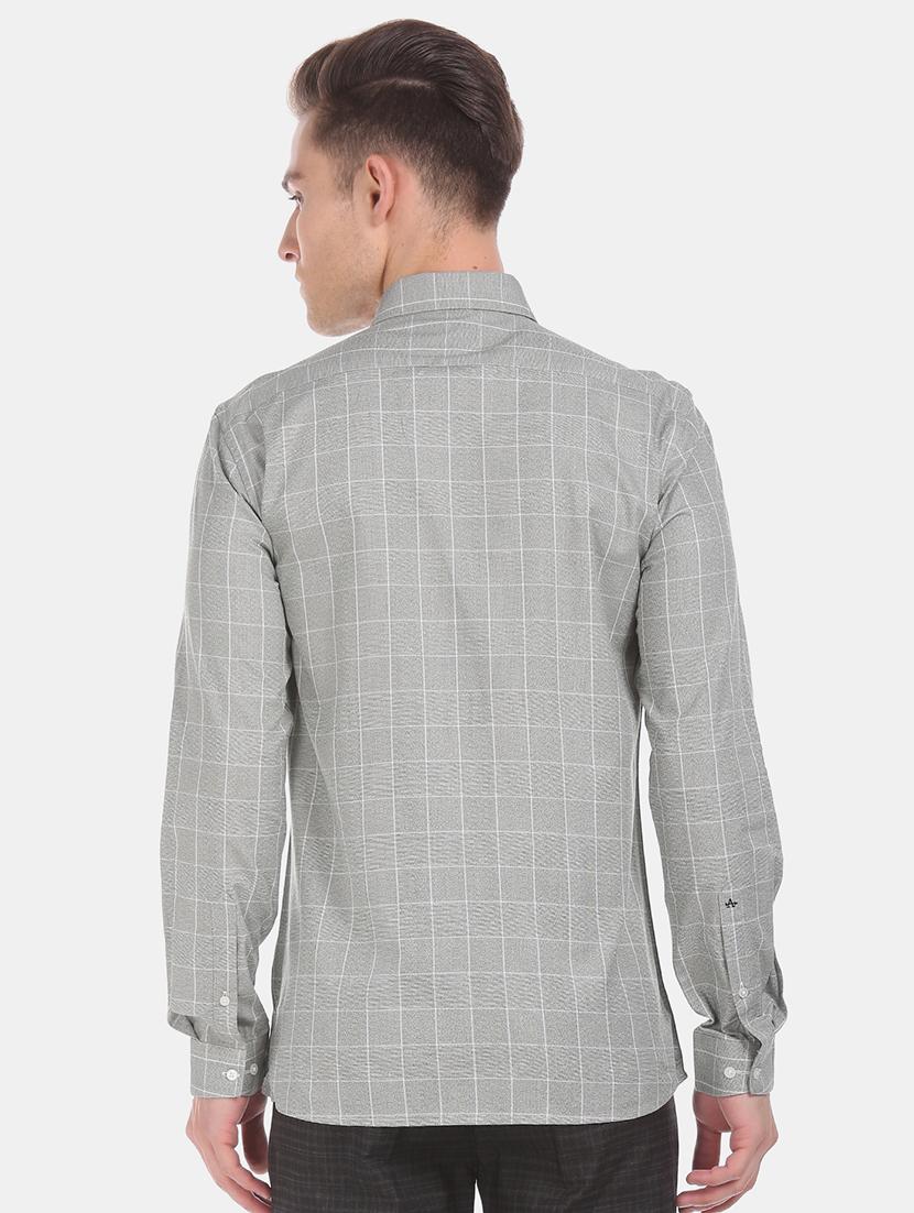 grey checkered formal shirt - 17727963 - Standard Image - 1